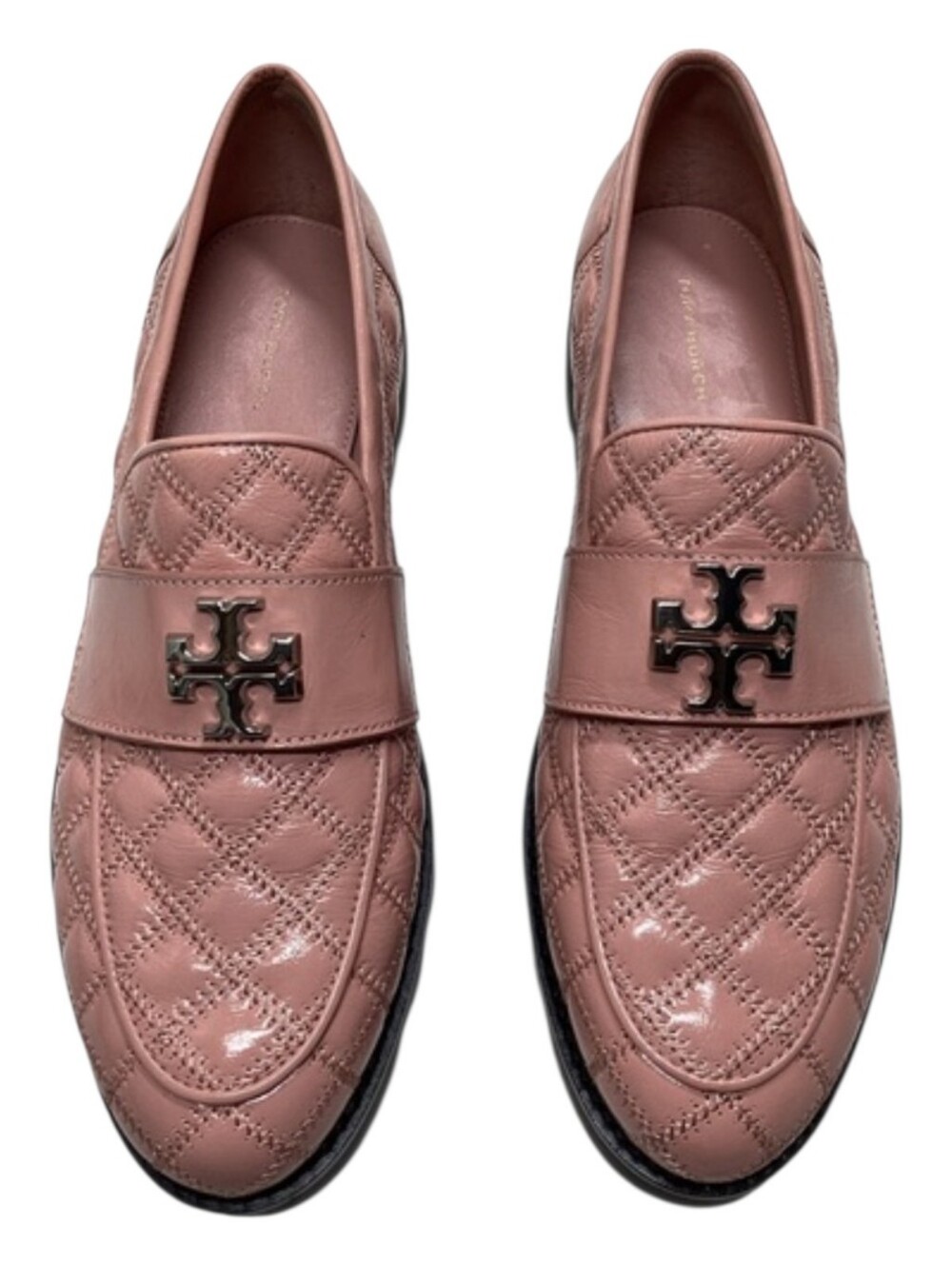 Tory Burch Women's Pink Mini Everly Chunky Leather Loafer Size  9